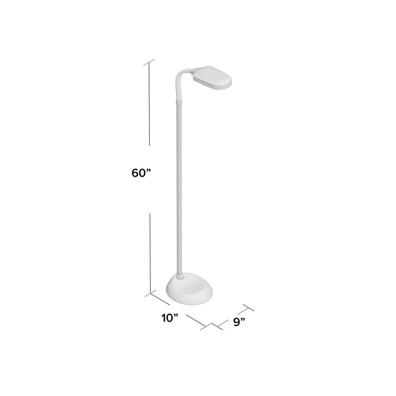 Mcclellan 60" Task Floor Lamp - Full Spectrum Natural Sunlight Lamp with Bendable Neck