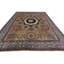 Tapis ivoire et bleu noué à la main de haute qualité