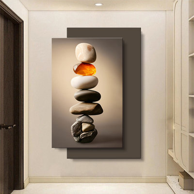 Arrangement de pierre: entrée avec décorations murales lumineuses