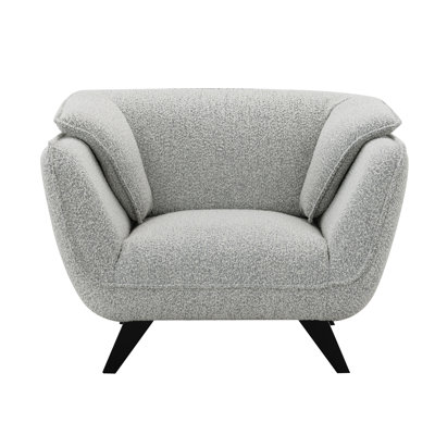 Fauteuil bouclé gris clair Nayeli