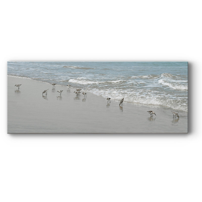Oiseaux de rivage - Toile tendue avec châssis, H 24 po x l 60 po x P 1,5 po