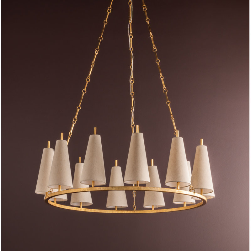 Lustre Tirana, 12, H 13,50 po x l 42 po x P 42 po