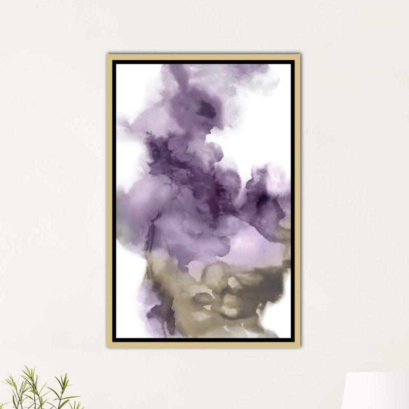 «Derive in Amethyst I» par Daniela Hudson - reproduction d'art, H 26 po x l 18 po x 1,5 po, Toile encadrée d'or