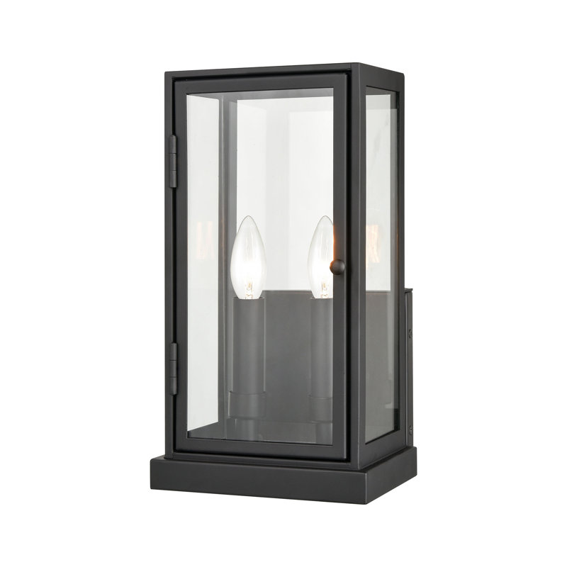 Foundation 13'' High 2-Light Outdoor Sconce - Matte Black