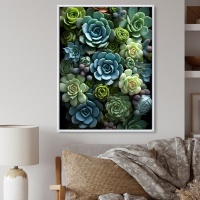 «Jelisaveta Green Succulents Serenity Garden II», reproduction sur toile