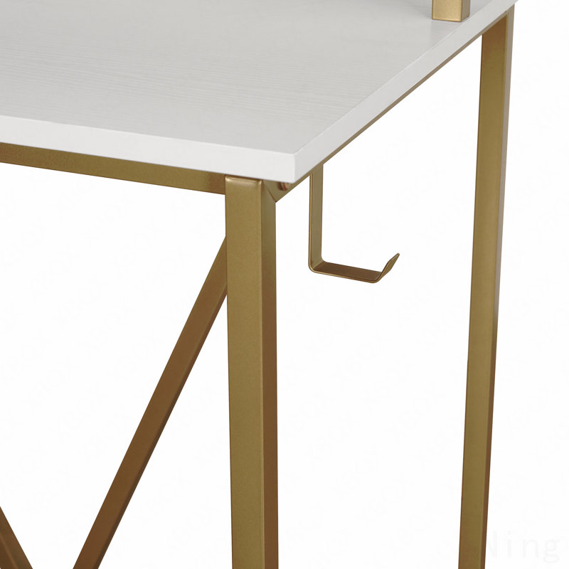 Bureau d'écriture industriel - doré