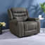 Ensemble de canapé inclinable confortable en microfibre pour le divertissement à domicile, noir