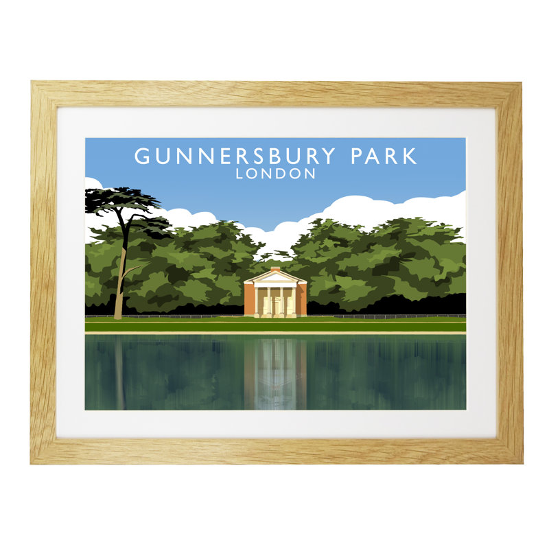 Richard O'Neil - Print, Oak Wood Frame, 44 cm H x 54 cm W x 2.2 cm D