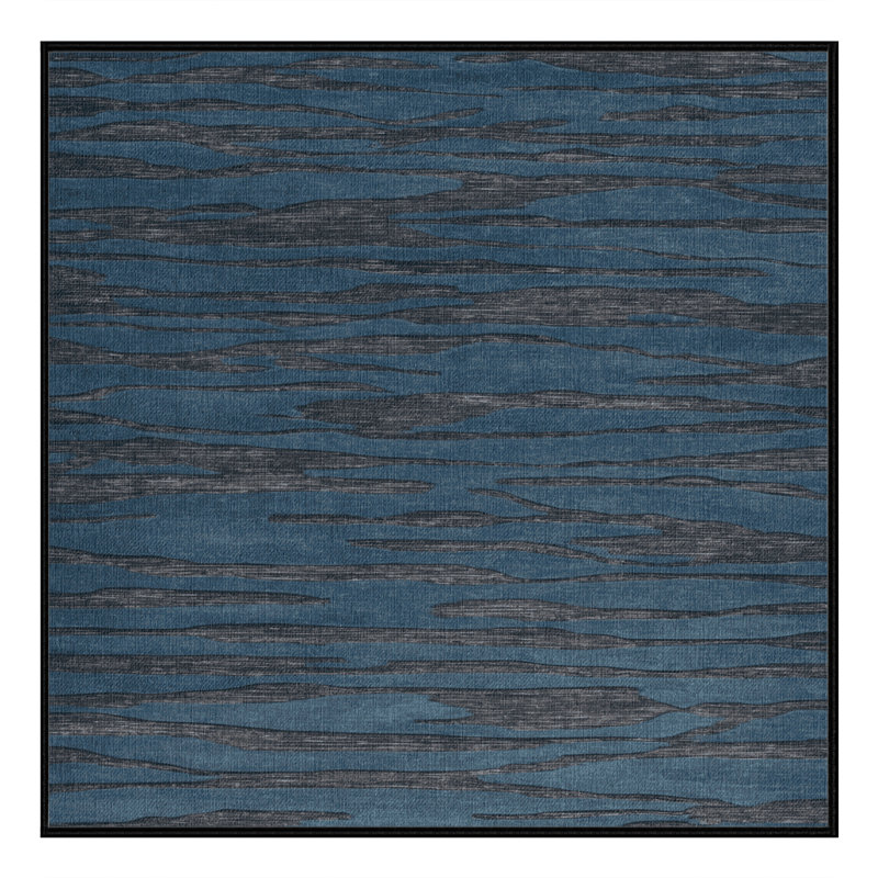 Tapis abstrait gris lavable à la machine