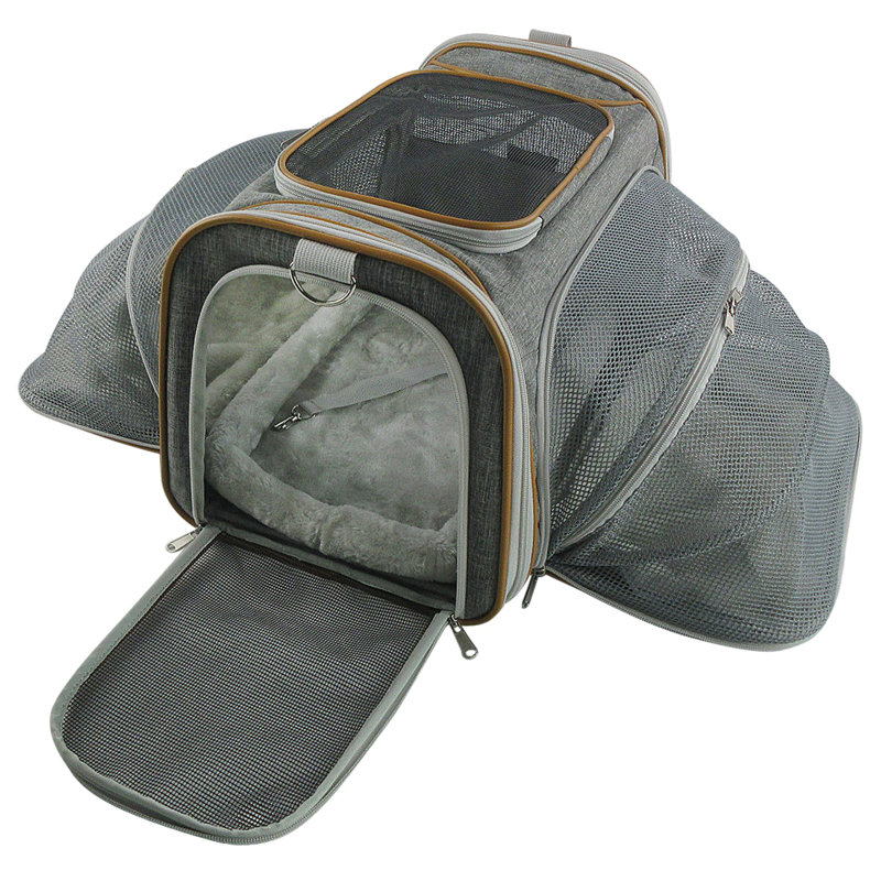 Cage pour animal de compagnie double extensible, Gris crépuscule