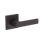 Sharpe Full Dummy Lever with Stepped Square Rose in Unlacquered Brass