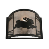 Rabbit On The Loose 1 - Light Flush Mounted Sconce