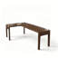 Bureau de coin en pin massif de style rétro-1580371239