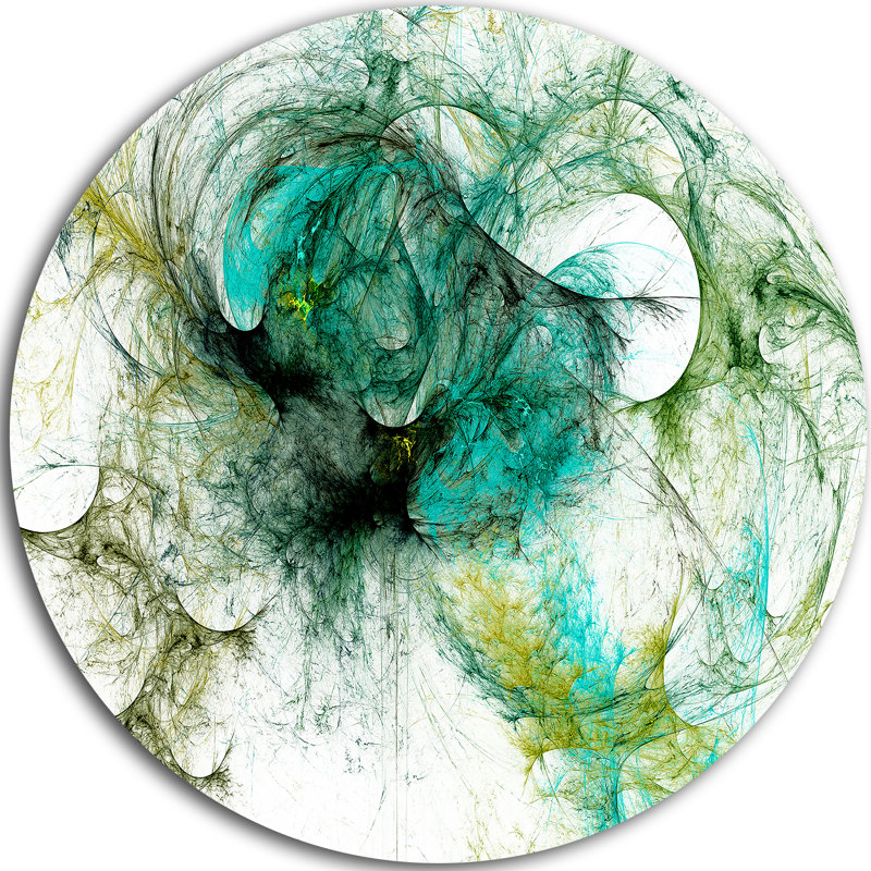 « fractal digital paint pattern », impression sur métal, H 38 po x l 38 po x P 1 po