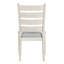 Deux chaises d'appoint de salle à manger, rembourrées grises, finition blanc antique, dossier en bois, blanc, assise rembourrée confortable, pour
