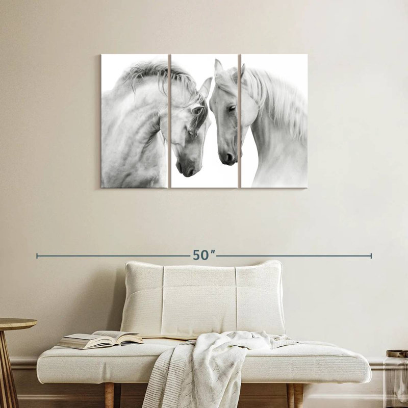 Horses Courting, 24" H x 38" W
