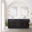 Meuble-lavabo double P 22 po avec comptoir en marbre de Carrare-1094666191