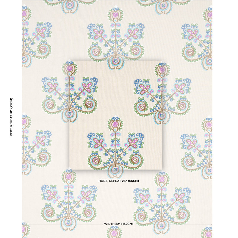 Estrella Embroidery Fabric, Jewel