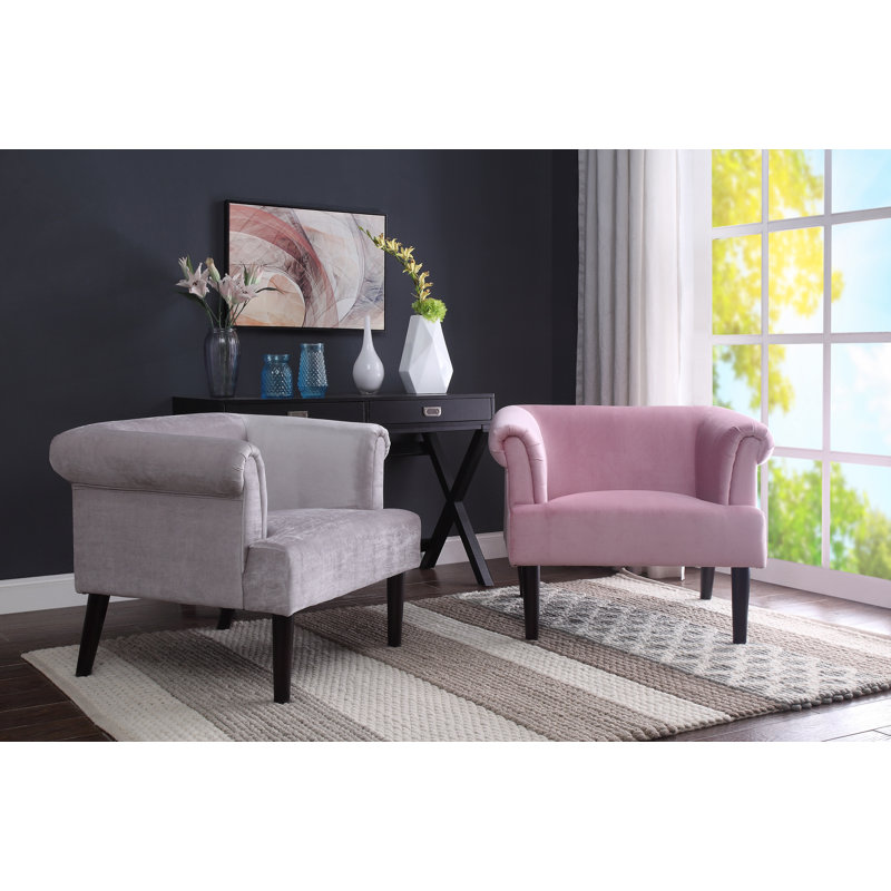 Zev Upholstered Armchair, Grey