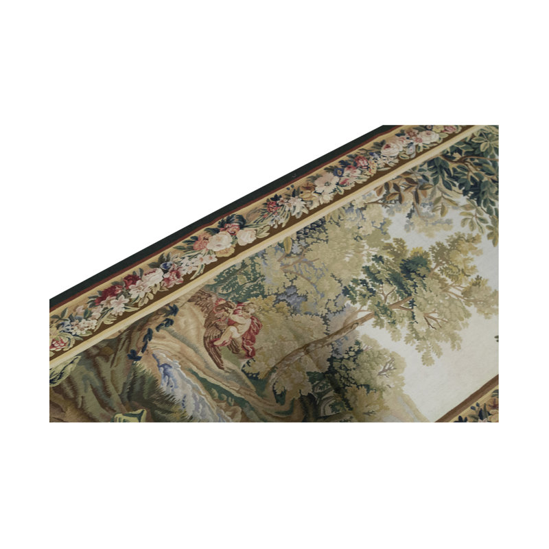Hand-Knotted High-Quality Blue and Brown Area Rug
