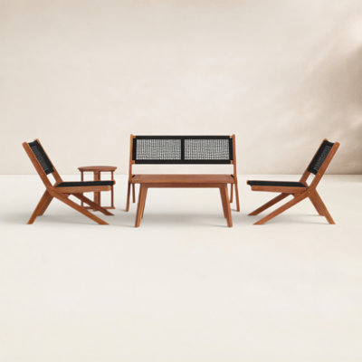 Kismet 4-Person Acacia Patio Seating Group