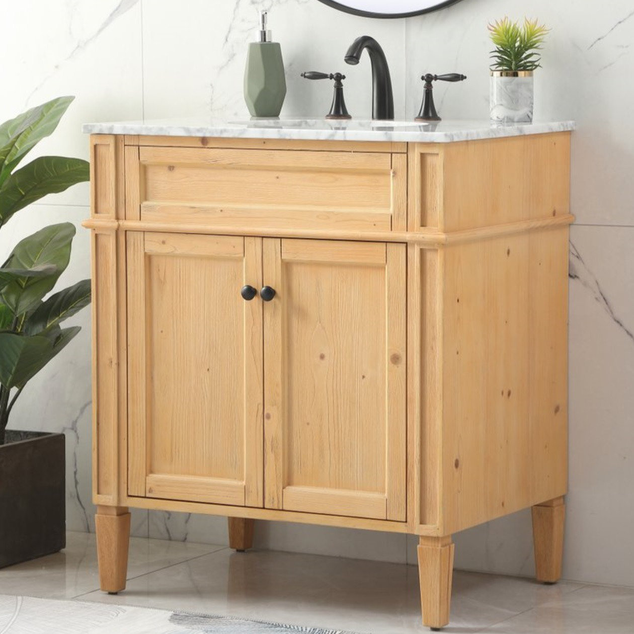 Rivers 30'' Single Bathroom Vanity, Natural