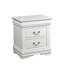 Table de chevet moderne en blanc: 2 tiroirs, et blanc tendance avec rangement spacieux au design contemporain
