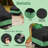 Swivel Patio Chair Cover 2 Pack Waterproof Heavy Duty Outdoor Chair Covers (30 W X 34 D X 38.5 H Inch) Outdoor Swivel Lounge Chair Cover Black&Green-890915717