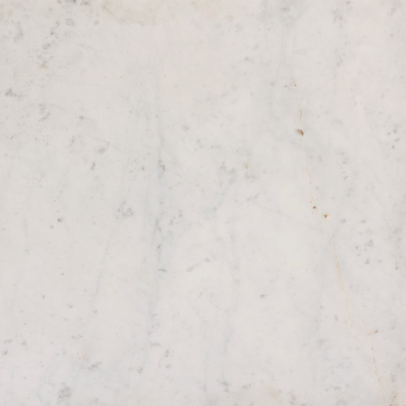 Hammered Iron End Table-White Marble, White Marble Top/Antique Brass Base