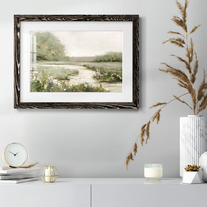 " Quiet Path ", Black, 14" H x 20" W x 1.5" D