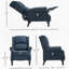 Canapé de massage inclinable avec fonction chauffante, télécommande, bleu-637317271
