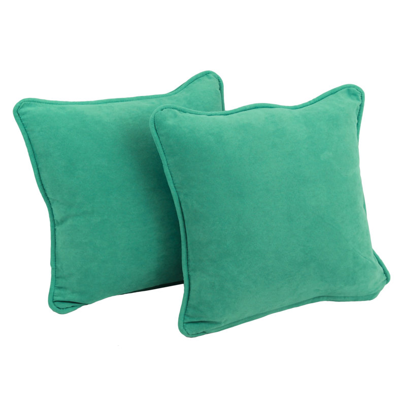  Corded Throw Pillow, Emerald