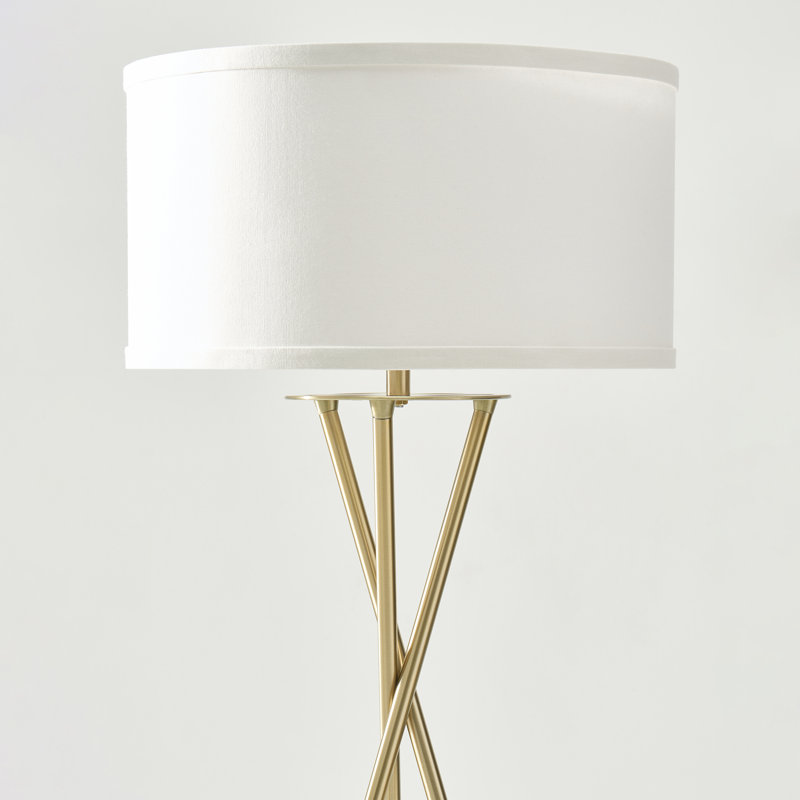 Brightech Jaxon Adjustable Brass Tripod Floor Lamp for Kids' Nursery