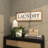 Metal Laundry Sign White Wall Decor