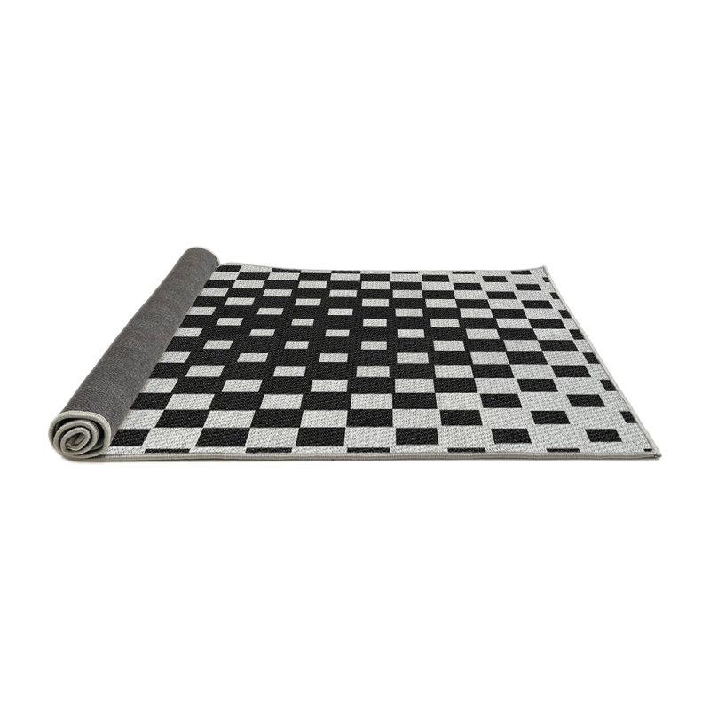 Tapis noir/blanc à motifs, Rectangle 5 pi x 8 pi