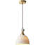 Lustre moderne en céramique, suspension blanche à une lumière, style industriel, en laiton et céramique. Cordon ajustable de 150 cm. Parfait pour un plafond de style champêtre, un îlot de cuisine ou un évier.