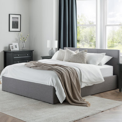 Lilianna Upholstered Double (4'6) Lift Up Storage Bed with Mattress