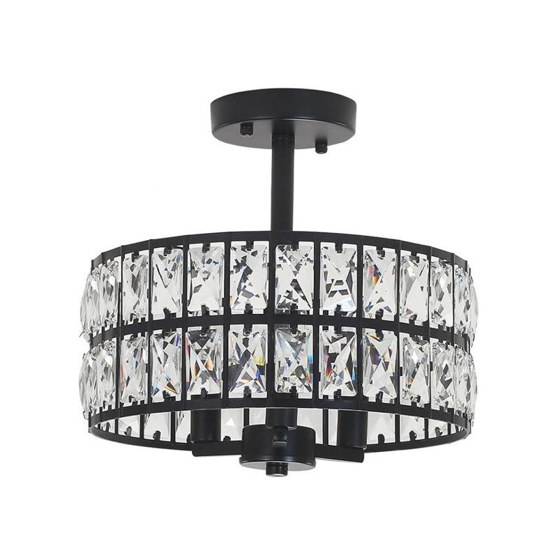 1 - Light Chandelier, Black