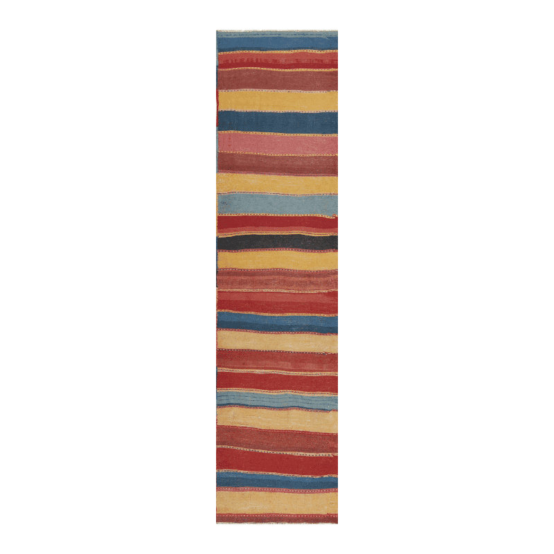 Kilim & Flat Weave One-of-a-Kind 2'6''X10'4'' Area Rug