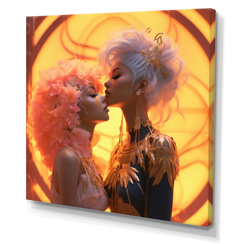 Funky Love Celebration sur impression sur toile, Toile tendue, H 16 po x l 16 po x P 1 po