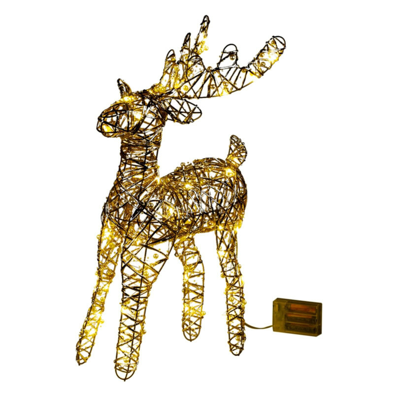 Christmas Decorative Accent, 45cm H x 13cm W x 26cm D, Gold Pearl