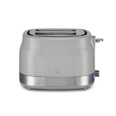 Swan  Retro 2 Slice Toaster with 6 Browning Levels for Toast, Bagels, Breakfast Muffins Defrost/Reheat/Cancel, Hidden Cord Storage, Non-Slip Feet, 930W