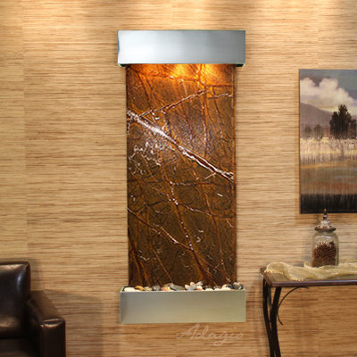 Inspiration Falls Natural Stone Fountain with Light