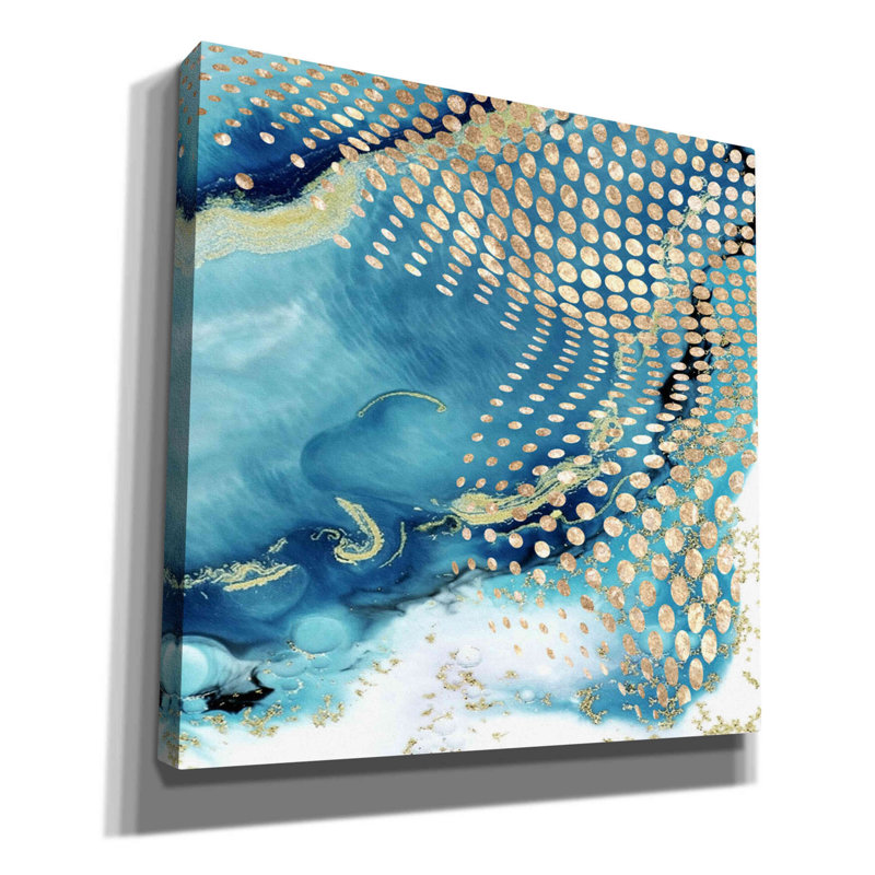 Waves And Dots 2 by - Print, 26" H x 26" W x 1.5" D