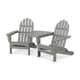 Classic Folding Adirondacks with Angled Connecting Table