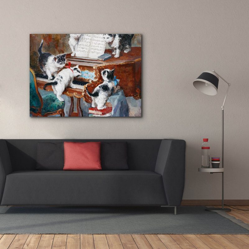 "Kittens jouant du piano" par Epic Graffiti Portfolio sur, H 40 po x l 54 po x P 1,5 po