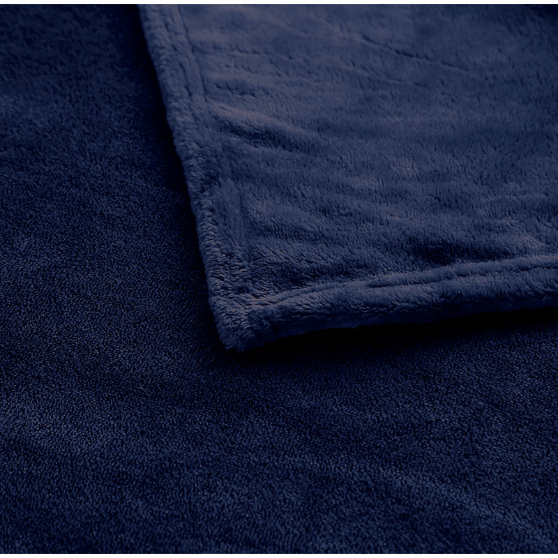 Plain Weave / Muslin Throw Blanket, King, Navy