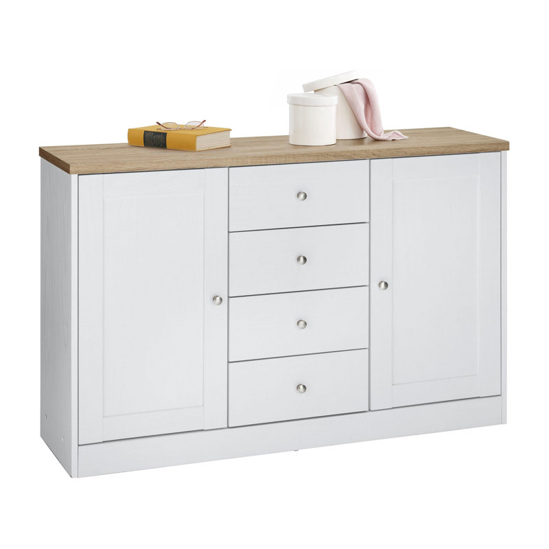 Maya 120cm Sideboard, White/Oak
