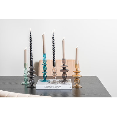 Glass Tabletop Candlestick