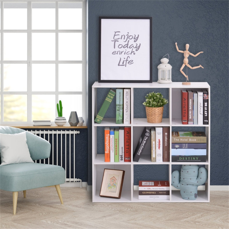 91cm H x 91cm W Engineered Wood Etagere Bookcase